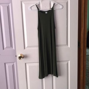 Olive green summer dress